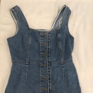 Denim button down dress
